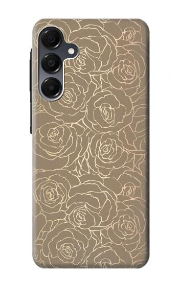 S3466 Gold Rose Pattern Case For Samsung Galaxy A16 5G