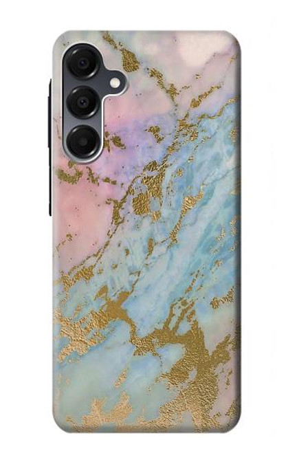 S3717 Rose Gold Blue Pastel Marble Graphic Printed Case For Samsung Galaxy A16 5G