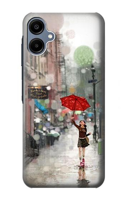 S0108 Girl in The Rain Case For Samsung Galaxy A06