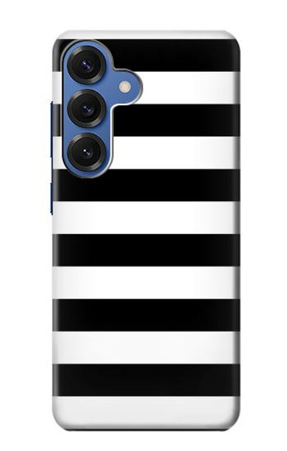 S1596 Black and White Striped Case For Samsung Galaxy S25 S1596 Black and White Striped Case For Samsung Galaxy S25