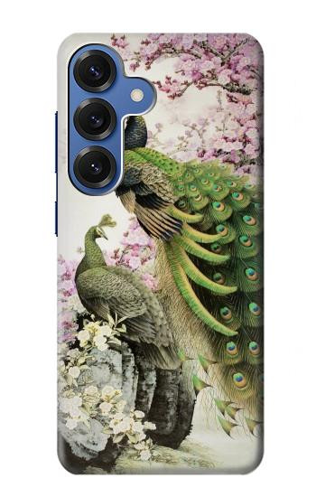 S2773 Peacock Chinese Brush Painting Case For Samsung Galaxy S25