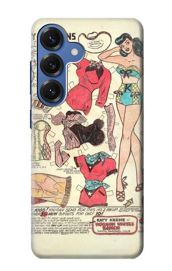 S3820 Vintage Cowgirl Fashion Paper Doll Case For Samsung Galaxy S25