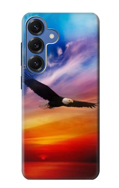 S3841 Bald Eagle Flying Colorful Sky Case For Samsung Galaxy S25
