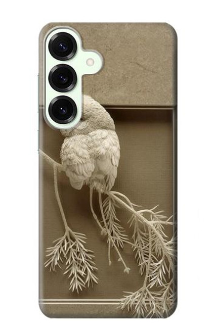 S1386 Paper Sculpture Owl Case For Samsung Galaxy S25 Plus