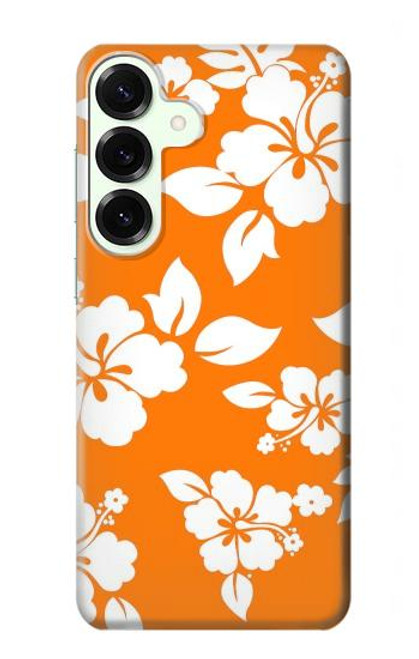 S2245 Hawaiian Hibiscus Orange Pattern Case For Samsung Galaxy S25 Plus