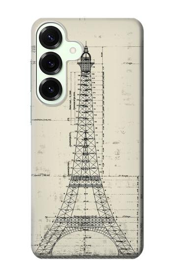 S3474 Eiffel Architectural Drawing Case For Samsung Galaxy S25 Plus