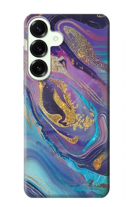 S3676 Colorful Abstract Marble Stone Case For Samsung Galaxy S25 Plus
