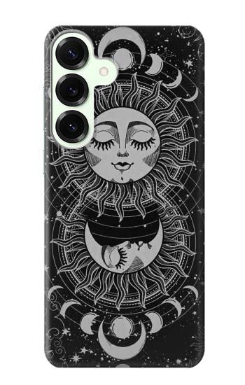 S3854 Mystical Sun Face Crescent Moon Case For Samsung Galaxy S25 Plus