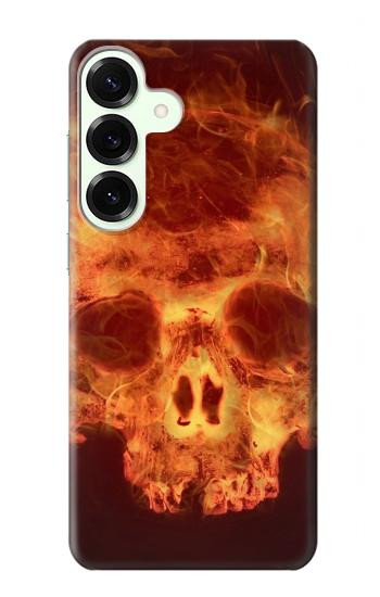 S3881 Fire Skull Case For Samsung Galaxy S25 Plus