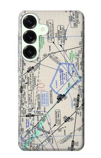 S3882 Flying Enroute Chart Case For Samsung Galaxy S25 Plus