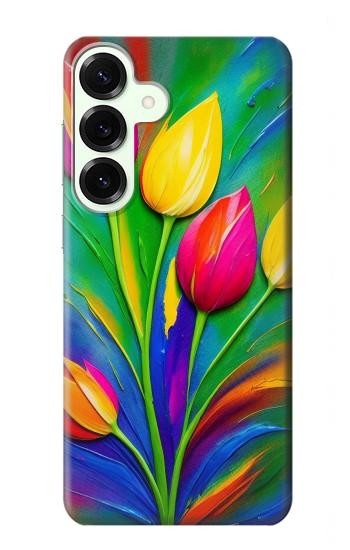 S3926 Colorful Tulip Oil Painting Case For Samsung Galaxy S25 Plus