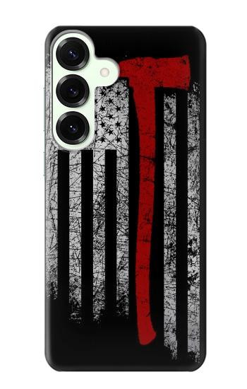 S3958 Firefighter Axe Flag Case For Samsung Galaxy S25 Plus