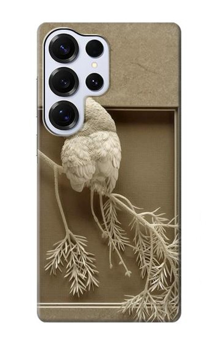 S1386 Paper Sculpture Owl Case For Samsung Galaxy S25 Ultra