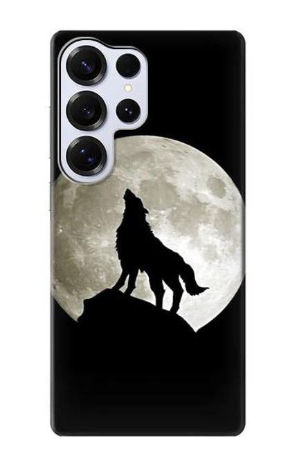 S1981 Wolf Howling at The Moon Case For Samsung Galaxy S25 Ultra