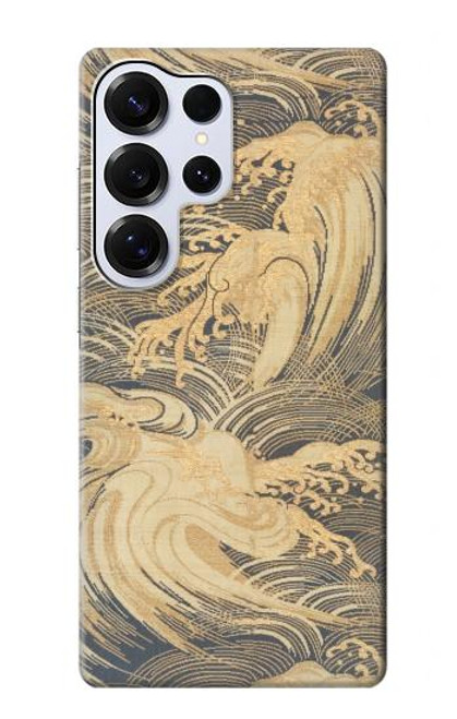 S2680 Japan Art Obi With Stylized Waves Case For Samsung Galaxy S25 Ultra