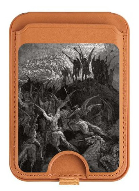 S1026 Gustave Dore Paradise Lost Magnetic Card Holder Wallet Stand with MagSafe for iPhone 16 15 14 13 Pro Max