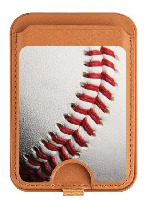 S1842 New Baseball Magnetic Card Holder Wallet Stand with MagSafe for iPhone 16 15 14 13 Pro Max