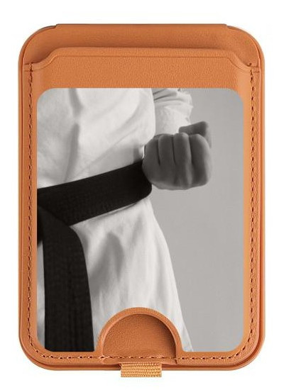 S1931 Black Belt Karate Magnetic Card Holder Wallet Stand with MagSafe for iPhone 16 15 14 13 Pro Max