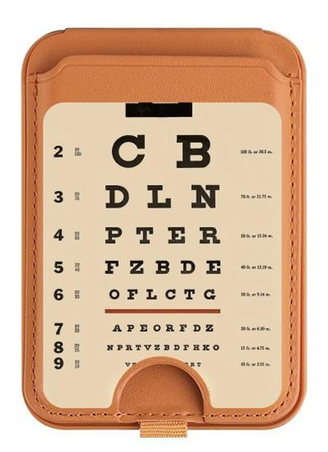 S2502 Eye Exam Chart Decorative Decoupage Poster Magnetic Card Holder Wallet Stand with MagSafe for iPhone 16 15 14 13 Pro Max