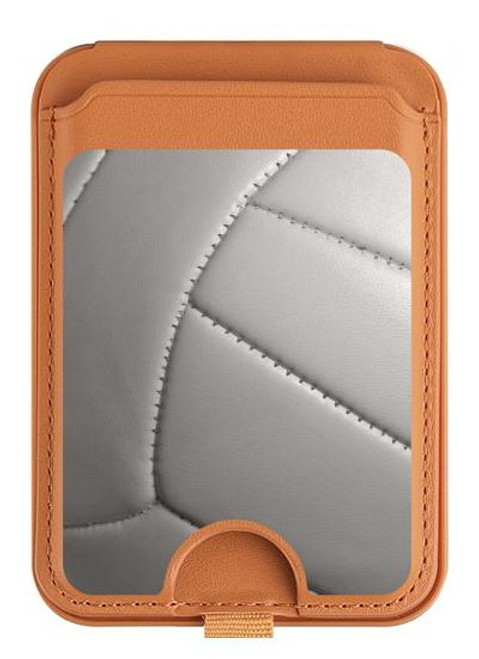 S2530 Volleyball Ball Magnetic Card Holder Wallet Stand with MagSafe for iPhone 16 15 14 13 Pro Max