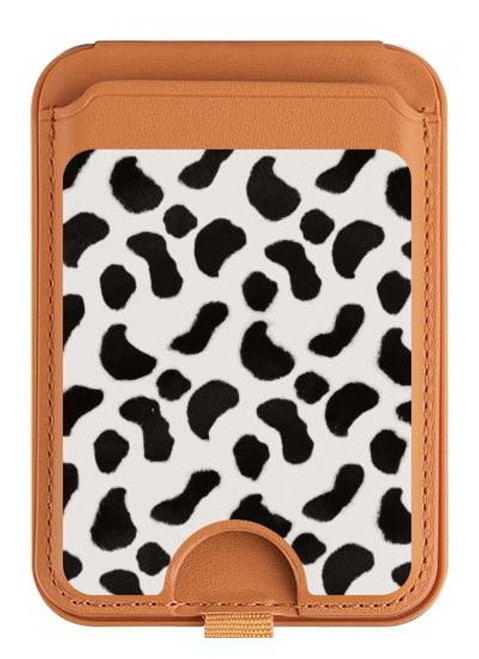 S2728 Dalmatians Texture Magnetic Card Holder Wallet Stand with MagSafe for iPhone 16 15 14 13 Pro Max