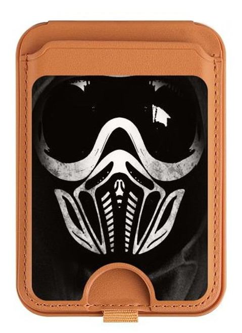 S2924 Paintball Mask Magnetic Card Holder Wallet Stand with MagSafe for iPhone 16 15 14 13 Pro Max