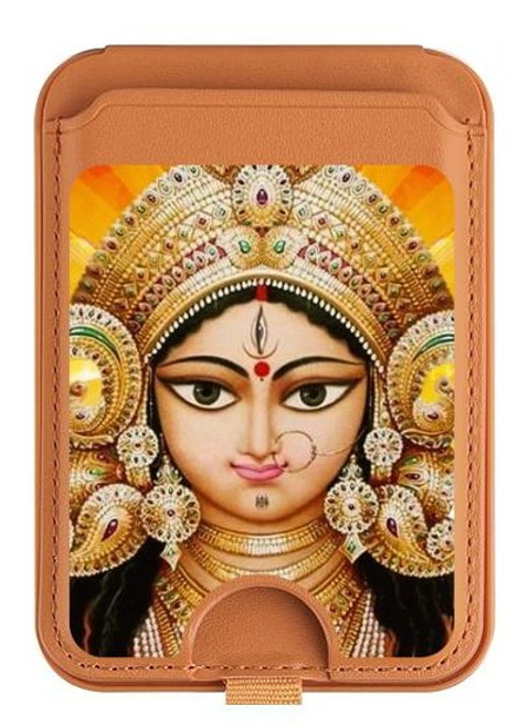 S2953 Devi Kanaka Durga Mata Magnetic Card Holder Wallet Stand with MagSafe for iPhone 16 15 14 13 Pro Max