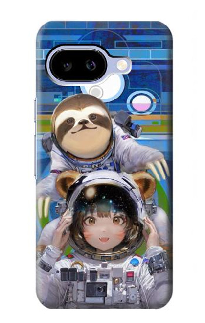 S3915 Raccoon Girl Baby Sloth Astronaut Suit Case For Google Pixel 9a