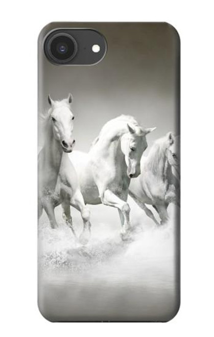S0933 White Horses Case For iPhone 16e
