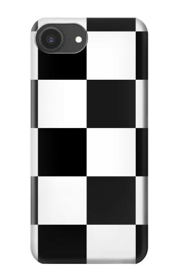 S2492 Black and White Check Case For iPhone 16e