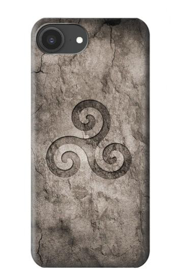S2892 Triskele Symbol Stone Texture Case For iPhone 16e, 17e
