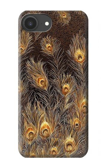 S3691 Gold Peacock Feather Case For iPhone 16e, 17e
