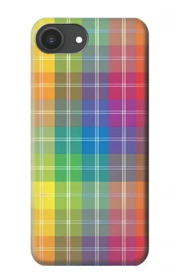 S3942 LGBTQ Rainbow Plaid Tartan Case For iPhone 16e