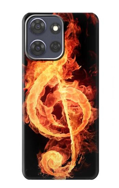 S0493 Music Note Burn Case For Motorola Moto G Power (2025)