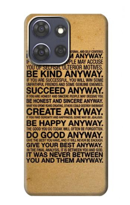 S2513 Mother Teresa Anyway Quotes Case For Motorola Moto G Power (2025)