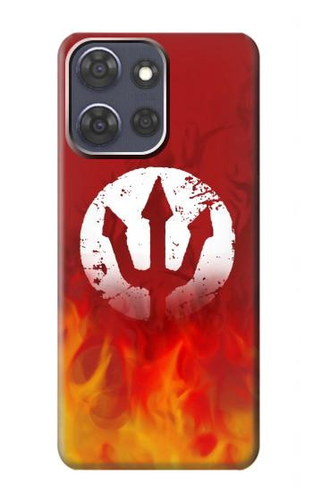 S2803 Fire Red Devil Spear Symbol Case For Motorola Moto G Power (2025,2026)