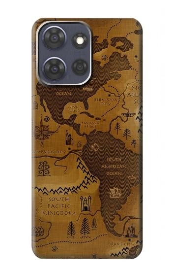 S2861 Antique World Map Case For Motorola Moto G Power (2025)