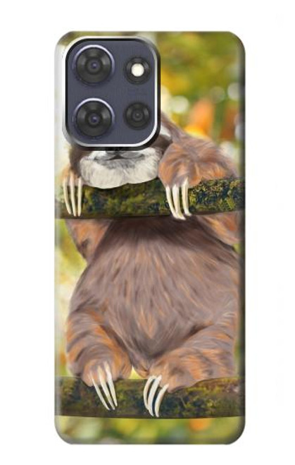 S3138 Cute Baby Sloth Paint Case For Motorola Moto G Power (2025)