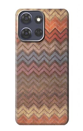 S3752 Zigzag Fabric Pattern Graphic Printed Case For Motorola Moto G Power (2025,2026)