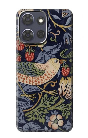 S3791 William Morris Strawberry Thief Fabric Case For Motorola Moto G Power (2025,2026)
