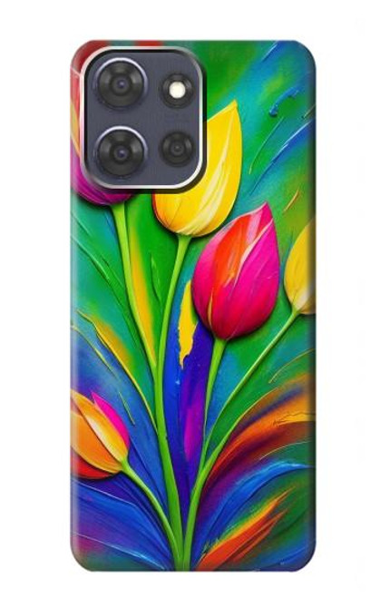 S3926 Colorful Tulip Oil Painting Case For Motorola Moto G Power (2025)