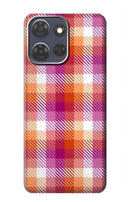S3941 LGBT Lesbian Pride Flag Plaid Case For Motorola Moto G Power (2025)