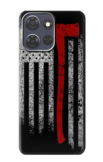 S3958 Firefighter Axe Flag Case For Motorola Moto G Power (2025,2026)