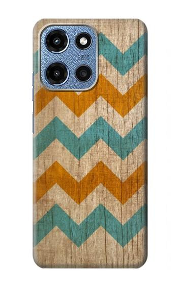 S3033 Vintage Wood Chevron Graphic Printed Case For Motorola Moto G 5G (2025)