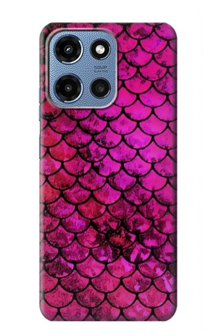S3051 Pink Mermaid Fish Scale Case For Motorola Moto G 5G (2025)