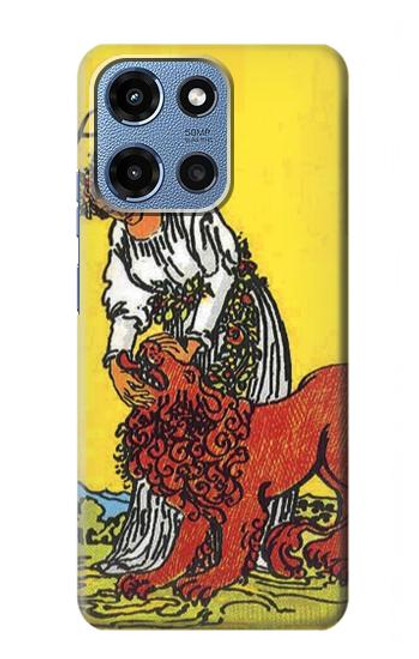 S3458 Strength Tarot Card Case For Motorola Moto G 5G (2025)