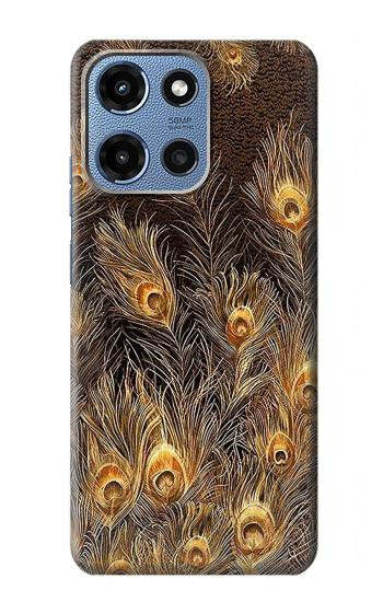 S3691 Gold Peacock Feather Case For Motorola Moto G 5G (2025)