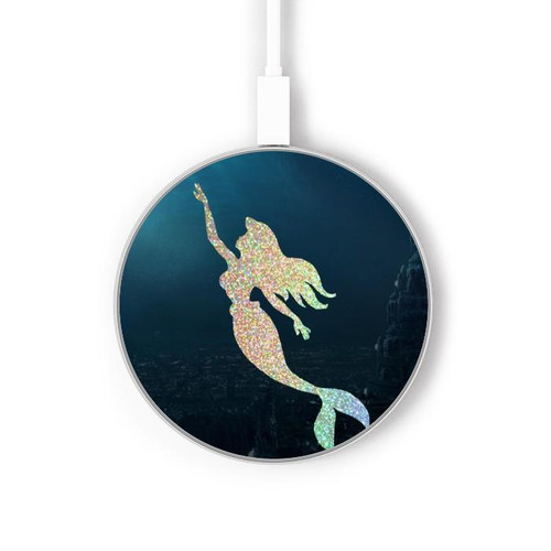 S3250 Mermaid Undersea Wireless Charger Pad 15W Type-C iPhone Android LED Light Charging Station
