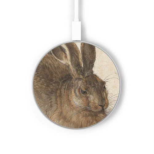 S3781 Albrecht Durer Young Hare Wireless Charger Pad 15W Type-C iPhone Android LED Light Charging Station S3781 Albrecht Durer Young Hare Wireless Charger Pad 15W Type-C iPhone Android LED Light Charging Station