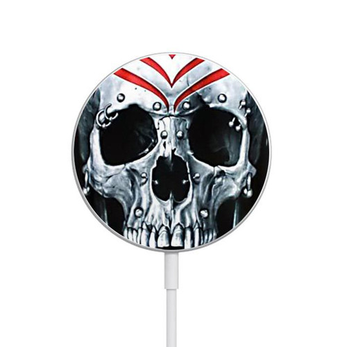 S0223 Vampire Skull Tattoo Magnetic Wireless Charger Pad with MagSafe 15W for iPhone 16 15 14 13 12